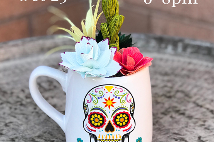 halloween inspired paper succulents